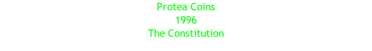 Protea Coins 1996  The Constitution